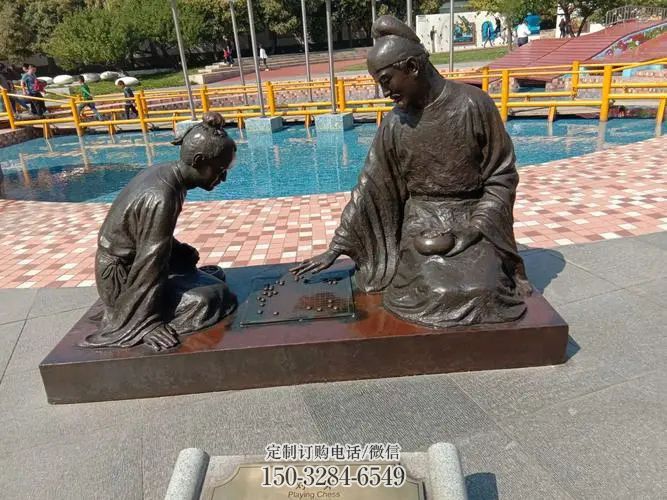 生产下棋雕塑厂家，童趣主题，抽象雕塑小品