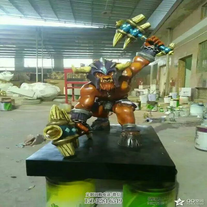 钢铸绿巨人雕塑 烤漆卡通雕塑制造商 户外影视剧雕塑摆放制作